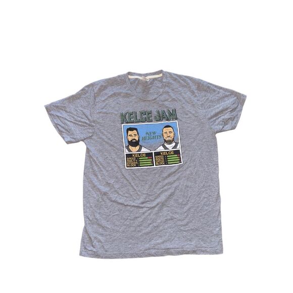 New Heights Podcast Travis Kelce & Jason Kelce Jam Tee - Picture 1 of 4